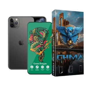 گلس و محافظ صفحه نمایش گوشی موبایل آیفون 11 پرو مکس iphone 11 pro max اژدها سبز Horo green