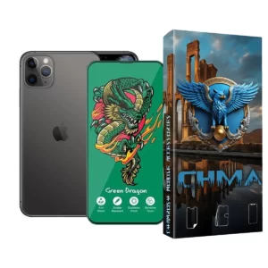 گلس و محافظ صفحه نمایش گوشی موبایل آیفون 11 پرو iphone 11 pro اژدها سبز Horo green