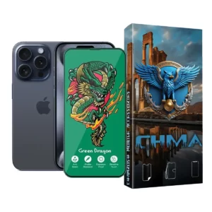 گلس و محافظ صفحه نمایش گوشی موبایل آیفون 15 پرو iphone 15 pro اژدها سبز Horo green