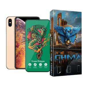 گلس و محافظ صفحه نمایش گوشی موبایل آیفون XS مکس iphone XS max اژدها سبز Horo green