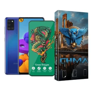 گلس و محافظ صفحه نمایش گوشی موبایل سامسونگ A21 Samsung A21 اژدها سبز Horo green